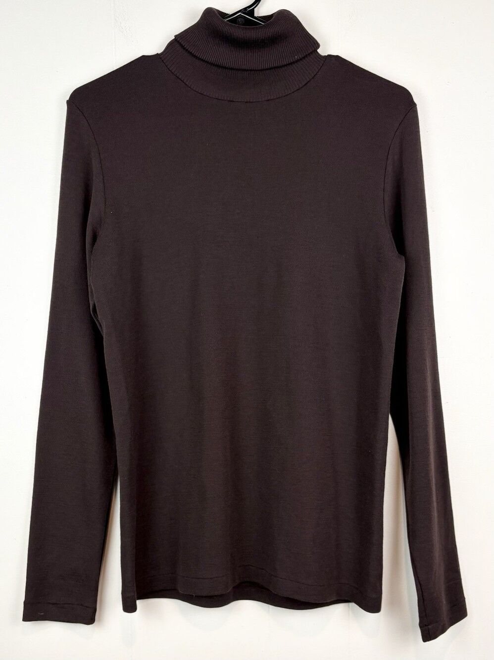 Oscalito Women's 4 Sweater Silk Wool Luxury Sustainable Classic Brown Turtleneck